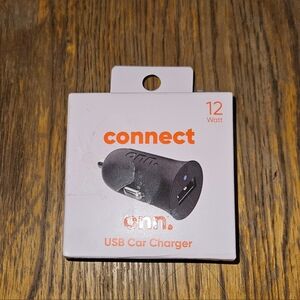 Onn Running Black USB Car Charger 12W BNIB